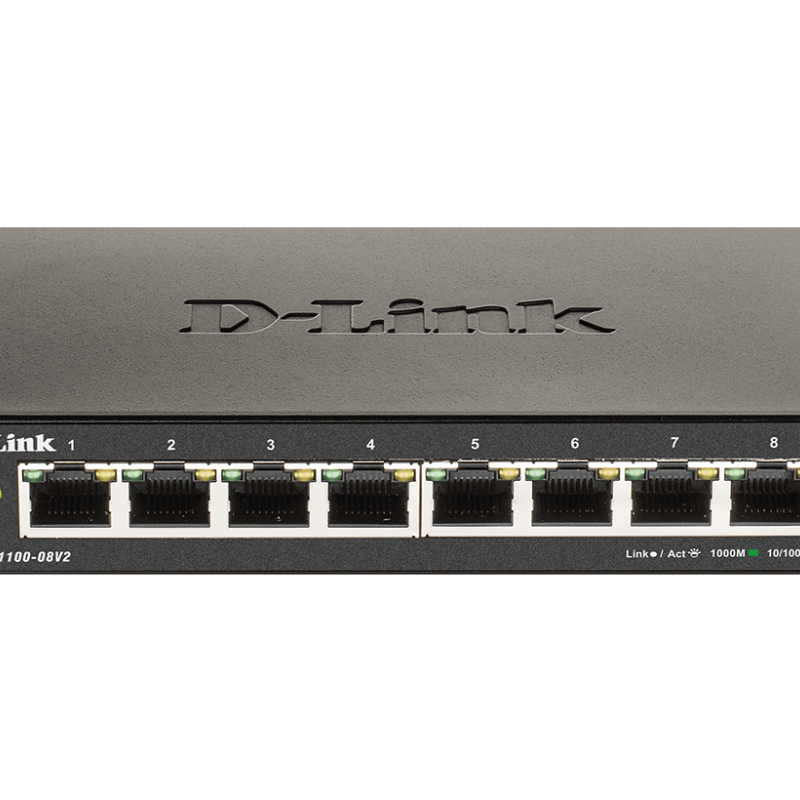 D-Link | Smart Gigabit Ethernet slēdzis | DGS-1100-08V2 | Pārvaldāms | Galda | Barošanas avots ārējs | 24 mēneši