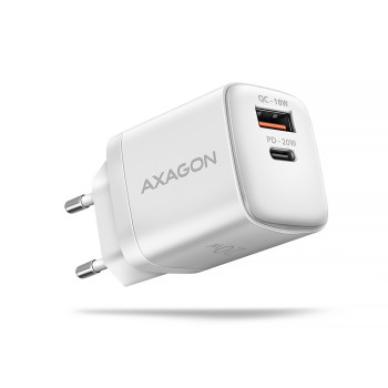 AXAGON Wallcharger 2x ports (USB-A + USB-C), 20W | ACU-PQ20W