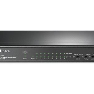 TP-LINK | Switch | TL-SF1009P | Nevadāms | Galda | 10/100 Mbps (RJ-45) portu skaits 9 | PoE+ portu skaits 8 | Barošanas avots Ārējais