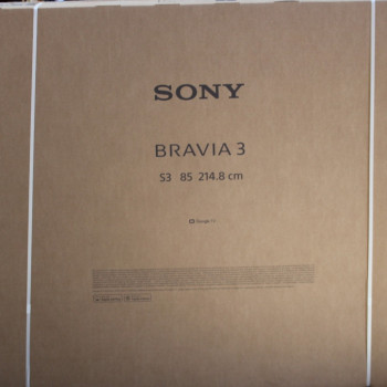 IZPĀRDOŠANA. Sony K85S35BP Bravia 3 85" (215 cm) 4K Ultra HD Smart Google D-LED TV | IZPĀRDOŠANA. Sony | TV | K85S35BP Bravia 3 | 85 | Smart TV | Google TV | 4K UHD | BOJĀTA IEPAKOJUMA