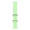Apple | 130-200 mm | 49mm Neon Green Ocean Band - Natural Titanium Finish