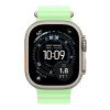 Apple | 130-200 mm | 49mm Neon Green Ocean Band - Natural Titanium Finish