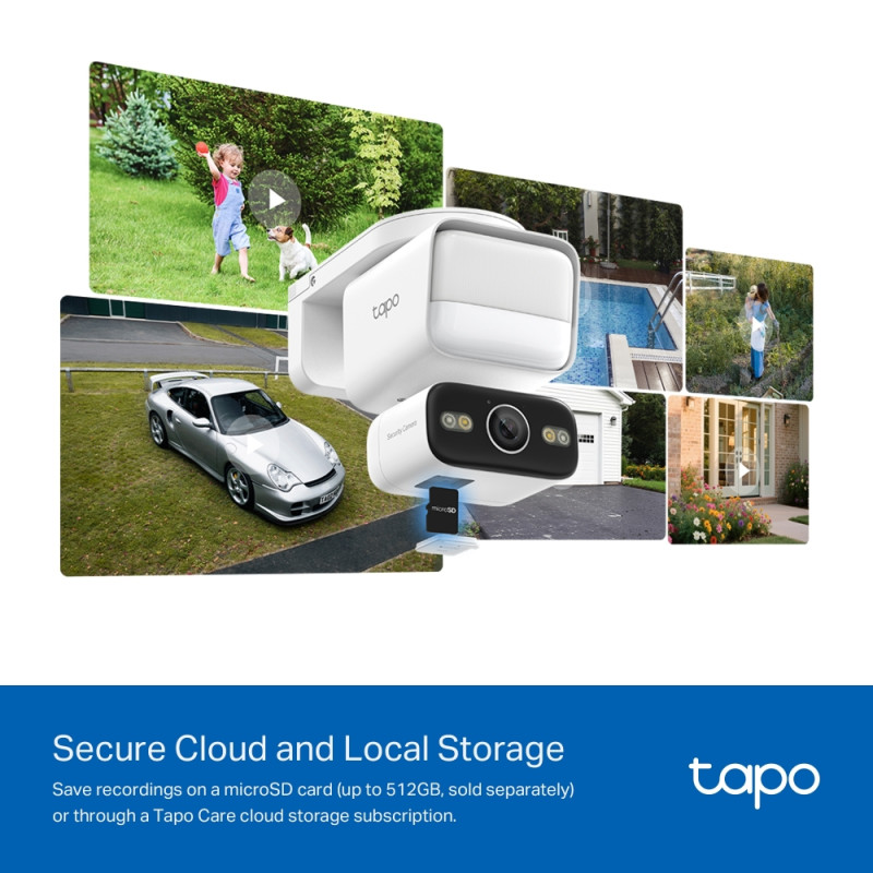 TP-LINK | Tapo C710 | Pan/Tilt drošības prožektora kamera | 3 MP | F/2.0 | IP65 | H.264 | microSD līdz 512 GB
