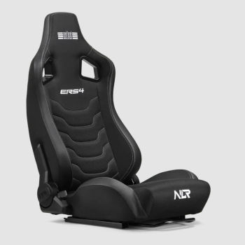 Next Level Racing | SIMAERO acs audums | Atgāžama sēdeklis | ERS4 Elite audums & SimAero acs izdevums | Melns
