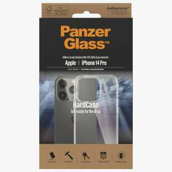PanzerGlass | HardCase | Apple | iPhone 14 Pro | Caurspīdīgs | Saderīgs ar bezvadu uzlādi; 100% pārstrādāta rāmis materyāla