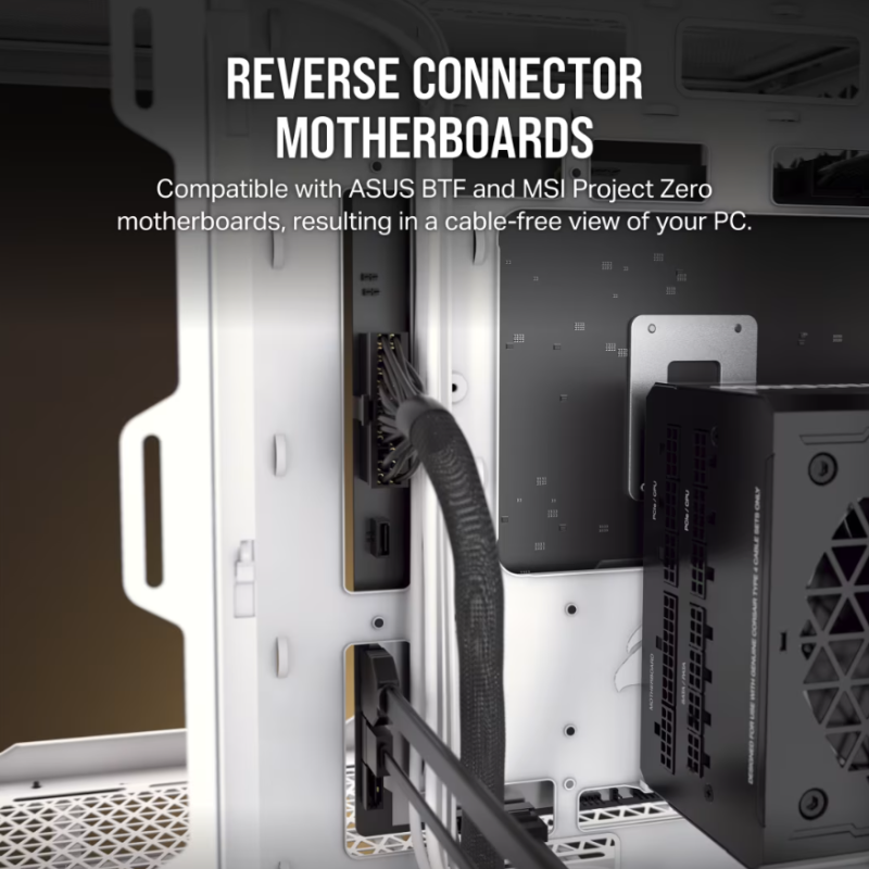 Corsair Dual Chamber PC korpuss | 6500X | Balts/Bambusa koks | Mid Tower