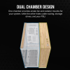 Corsair Dual Chamber PC korpuss | 6500X | Balts/Bambusa koks | Mid Tower
