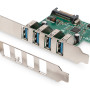 Digitus | USB 3.0, 4 porti, PCI Express paplašināšanas karte 4 porti A/F ārējie, VL805 čipsets | DS-30221-1