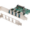 Digitus | USB 3.0, 4 porti, PCI Express paplašināšanas karte 4 porti A/F ārējie, VL805 čipsets | DS-30221-1