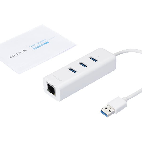 TP-LINK | USB 3.0 3 portu HUB un Gigabit Ethernet adapters 2‑1 USB Adapteris | UE330