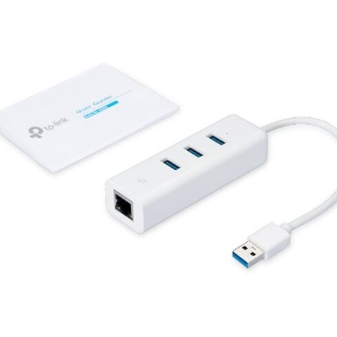 TP-LINK | USB 3.0 3 portu HUB un Gigabit Ethernet adapters 2‑1 USB Adapteris | UE330