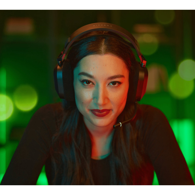 Corsair | RGB USB spēļu austiņas | HS80 | Vadu | Over-Ear