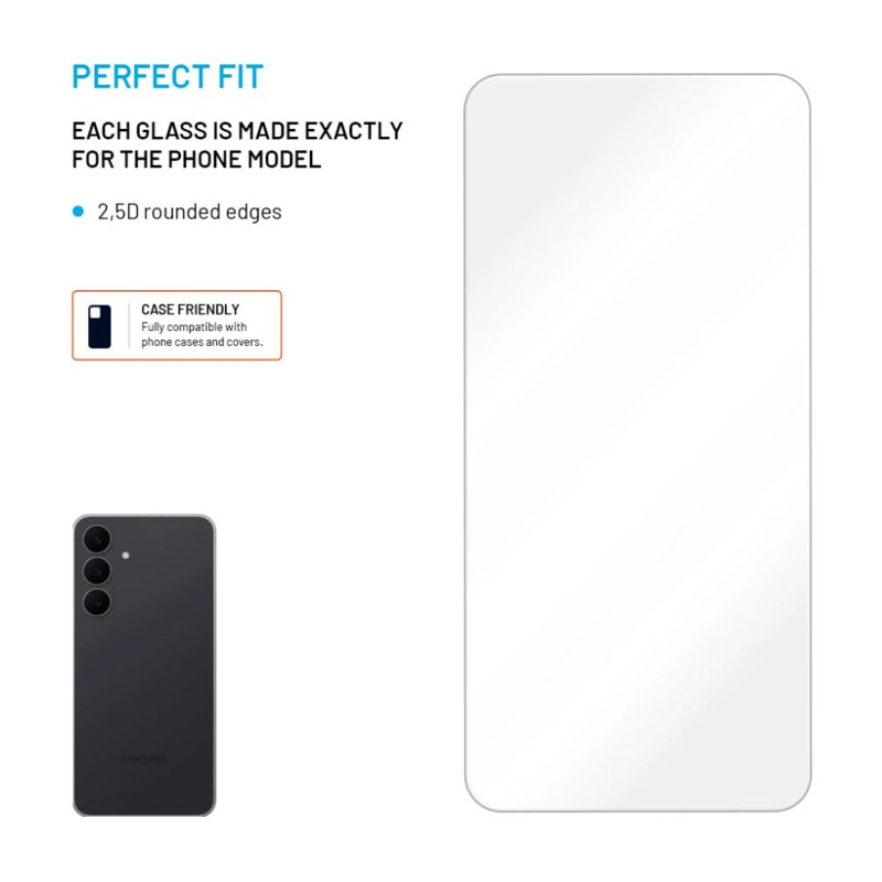 Fixed Screen protector | Samsung | Galaxy S25 FE | Rūdīts stikls | Caurspīdīgs