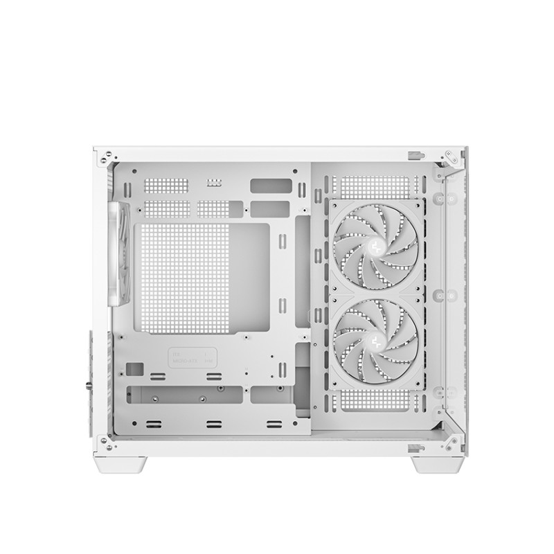 Deepcool korpuss | CG330 3F WH | Balts | Micro ATX