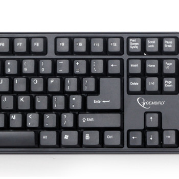 Gembird | Tastatūra un pele | KBS-W-01 | Komplektā tastatūra un pele | Bezvadu | Iekļauta pele | Iekļautas baterijas | US | Melna