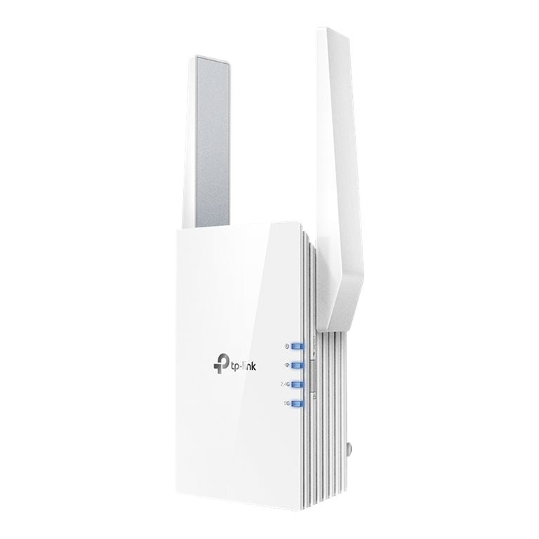 TP-LINK | Extender | RE505X | 802.11ax | 2.4GHz/5GHz | 300+1200 Mbit/s | 10/100/1000 Mbit/s | Ethernet LAN (RJ-45) porti 1 | MU-MIMO Nē | nav PoE | Antenas tips 2xĀrējās