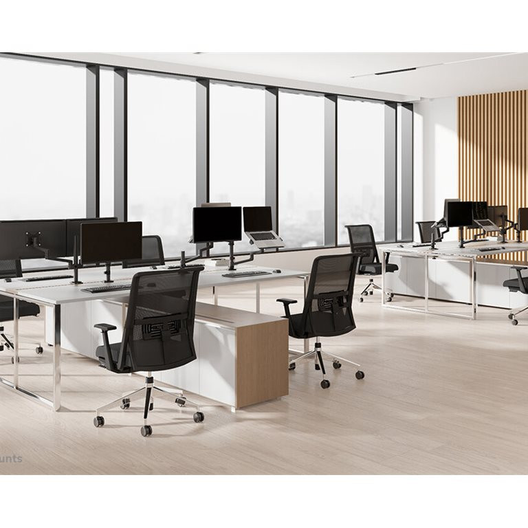 Neomounts Desk Mount | DS60-425BL2 Monitoru roku stiprinājums | Regulējams augstums, Rotācija, Noliekšana, Pagriešana | 17-27