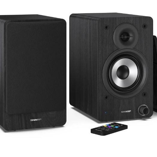 Sharp CP-SS30 plaukta skaļruņi, melns | Sharp | Speakers | CP-SS30(BK) Bookshelf | 60 W | Bluetooth | Bezvadu savienojums | Melns