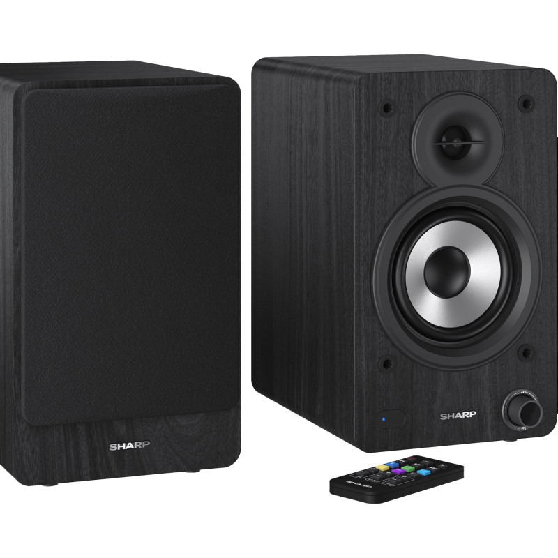 Sharp CP-SS30 plaukta skaļruņi, melns | Sharp | Speakers | CP-SS30(BK) Bookshelf | 60 W | Bluetooth | Bezvadu savienojums | Melns