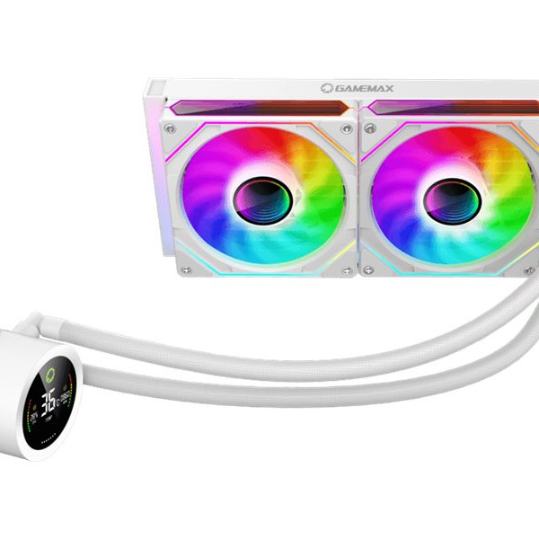 Gamemax CPU šķidruma dzesētājs | ICEBURG 240 DIGITAL WH | Balts