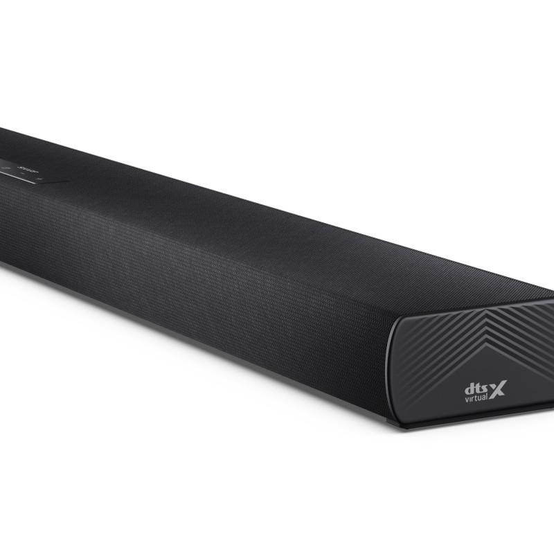 Sharp 2.1 kanālu Ultra-plāns Dolby Atmos/DTS Virtual:X skaņas josla ar bezvadu zemfrekvences skaļruni | HT-SBW320 | 360 W | Bluetooth | Bezvadu savienojums | Melna