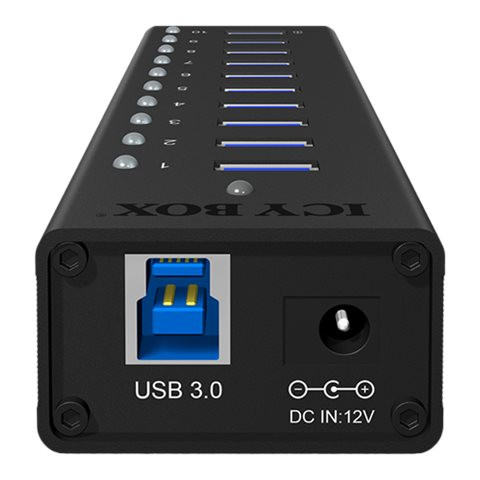 Raidsonic | 10 port USB 3.0 Hub | Icy Box IB-AC6110