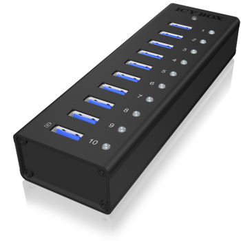 Raidsonic | 10 porta USB 3.0 koncentrators | Icy Box IB-AC6110