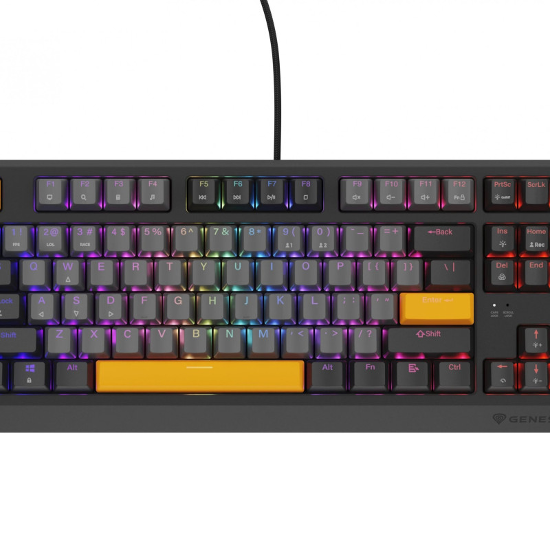 Genesis | THOR 230 | Mehāniskā spēļu tastatūra | Ar vadu | US | Outemu Panda | Naval Blue Negative