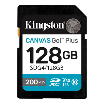 Kingston | Canvas Go! Plus | 128 GB | SD | Flash atmiņa klase Class 10, UHS-I, U3, V30