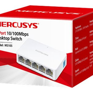 Mercusys | Slēdzis | MS105 | Nevadāms | Galddatora | 10/100 Mbps (RJ-45) portu skaits 5 | Barošanas avots Ārējs