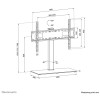Neomounts Desk Mount | DS45-430BL16 TV statīvs | Regulējams augstums, pagriežams | 37–70
