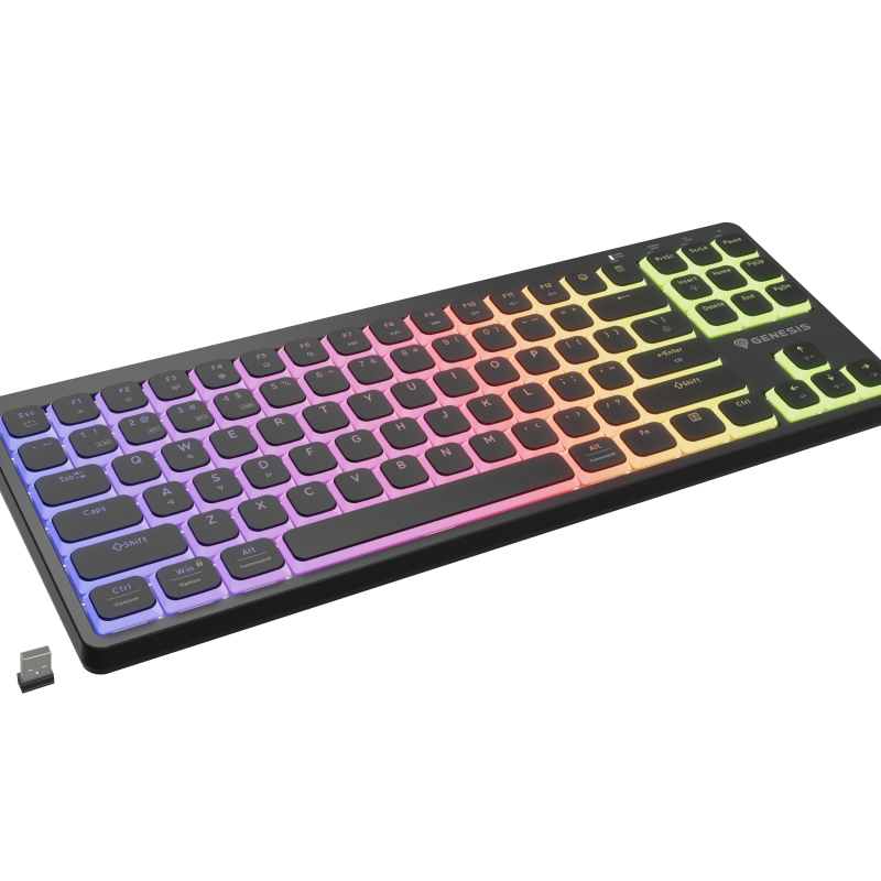 Genesis Thor 430 TKL | Gaming Keyboard | Wireless | Bluetooth | US | Linear | Black
