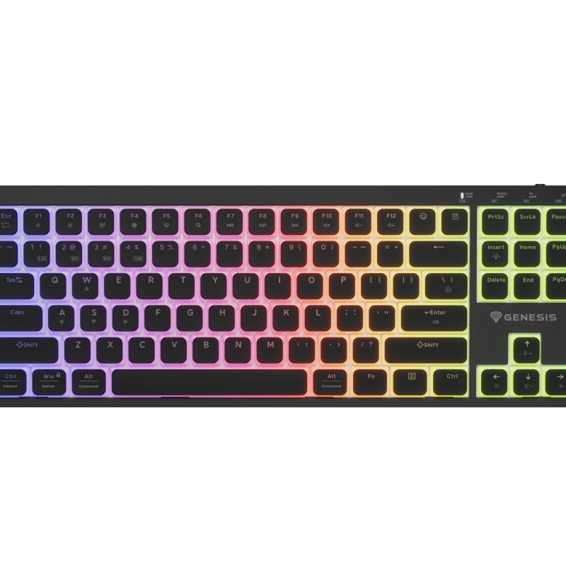 Genesis Thor 430 TKL | Gaming Keyboard | Wireless | Bluetooth | US | Linear | Black