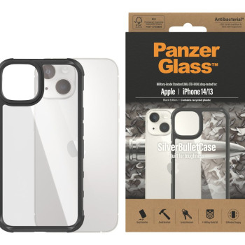 PanzerGlass | SilverBulletCase | Aizmugures vāks | Apple | iPhone 14/13 | Polikarbonāts, termoplastisks poliuretāns | Melns