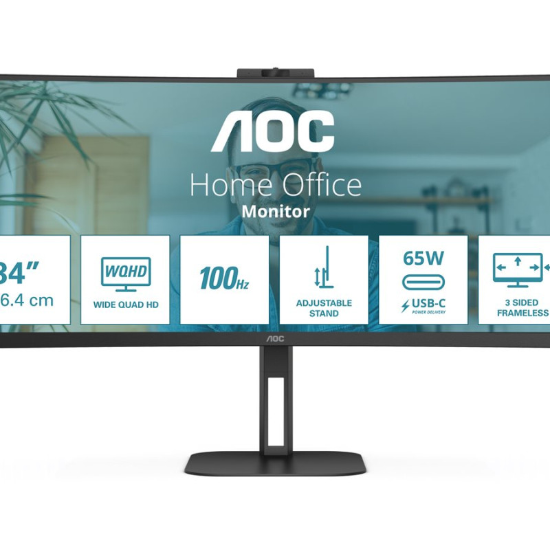 AOC | Liekti monitors | CU34V5C/BK | 34