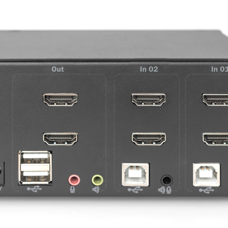 Digitus | KVM Switch, 2 Port, Dual Display, 4K, HDMI | DS-12860