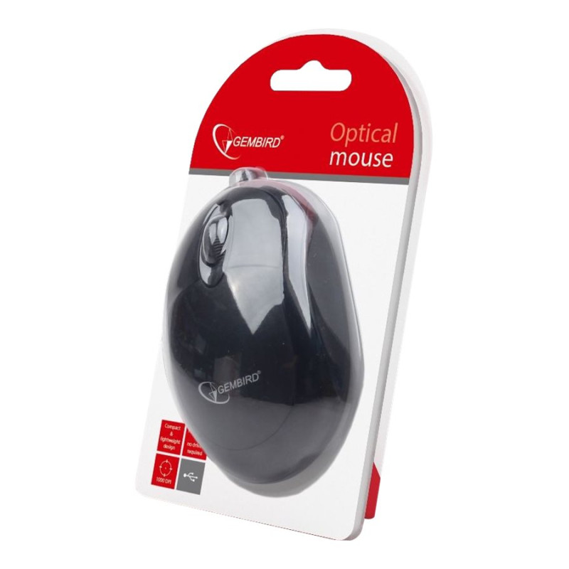 Gembird | MUS-U-01 | Optiskā USB pele | Vada | Melna