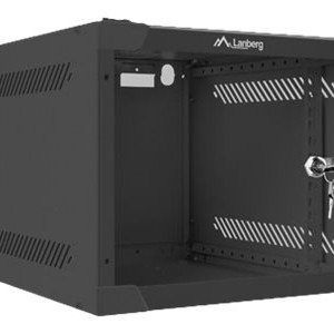 Lanberg | 10" sienas skapītis 4U/280x310 (plakanā iepakojumā) ar stikla durvīm | WF10-2304-10B | Black