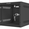 Lanberg | 10" sienas skapītis 4U/280x310 (plakanā iepakojumā) ar stikla durvīm | WF10-2304-10B | Black