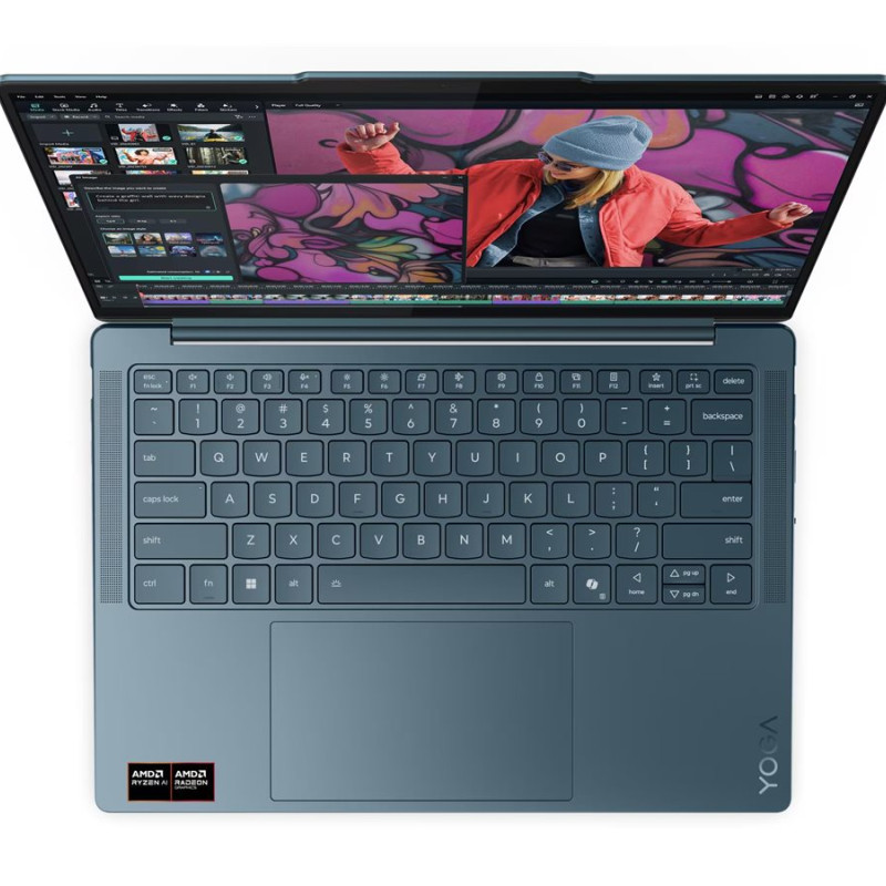 Lenovo Yoga Slim 7 14AKP10 14 WUXGA AMD R5 AI 330/16GB/512GB/AMD Radeon 820M/WIN11 Home/ENG Backlit kbd/Tidal Teal | Lenovo