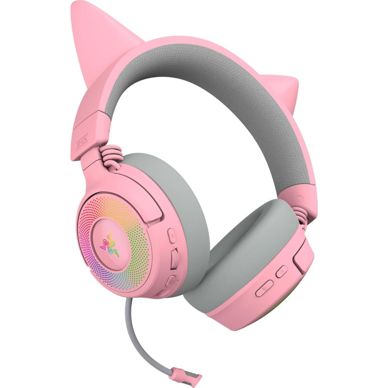 Razer | Austiņas | Kraken Kitty V3 Pro | Bluetooth | Pār ausīm | Quartz