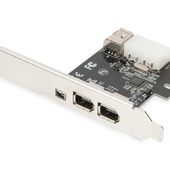 Digitus | IEEE 1394a tīkla karte, PCI Express, 4 porti: 1x ār. 1394mini, 2x ār. / 1x iekš. 1394a porti | DS-30201-5