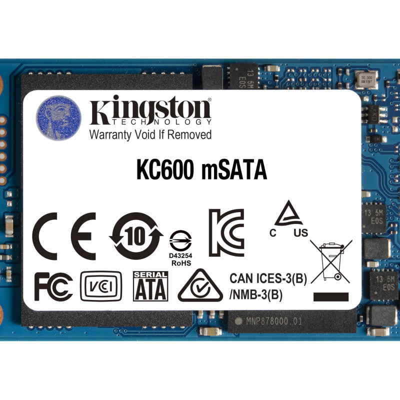 Kingston | KC600 | 256 GB | SSD interfeiss mSATA | Lasīšana 550 MB/s | Rakstīšana 500 MB/s