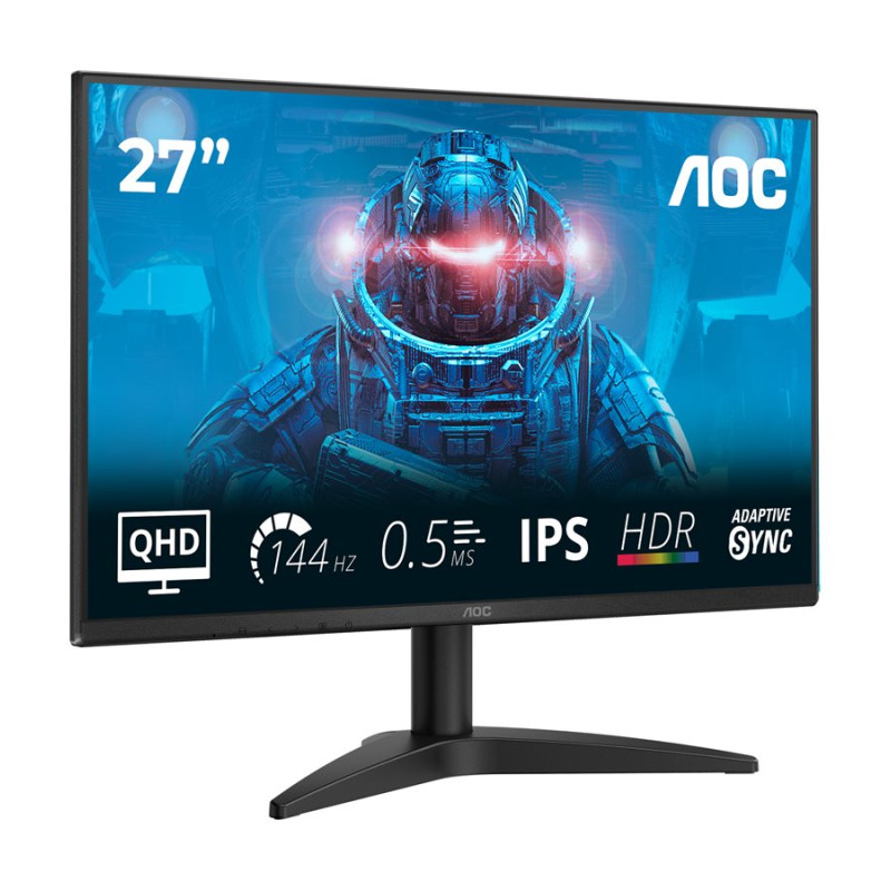 AOC | Q27B36X | 27 " | IPS | QHD | 16:9 | 144 Hz | 4 ms | 2560 x 1440 pixels | 300 cd/m² | HDMI ports quantity 1 | Black