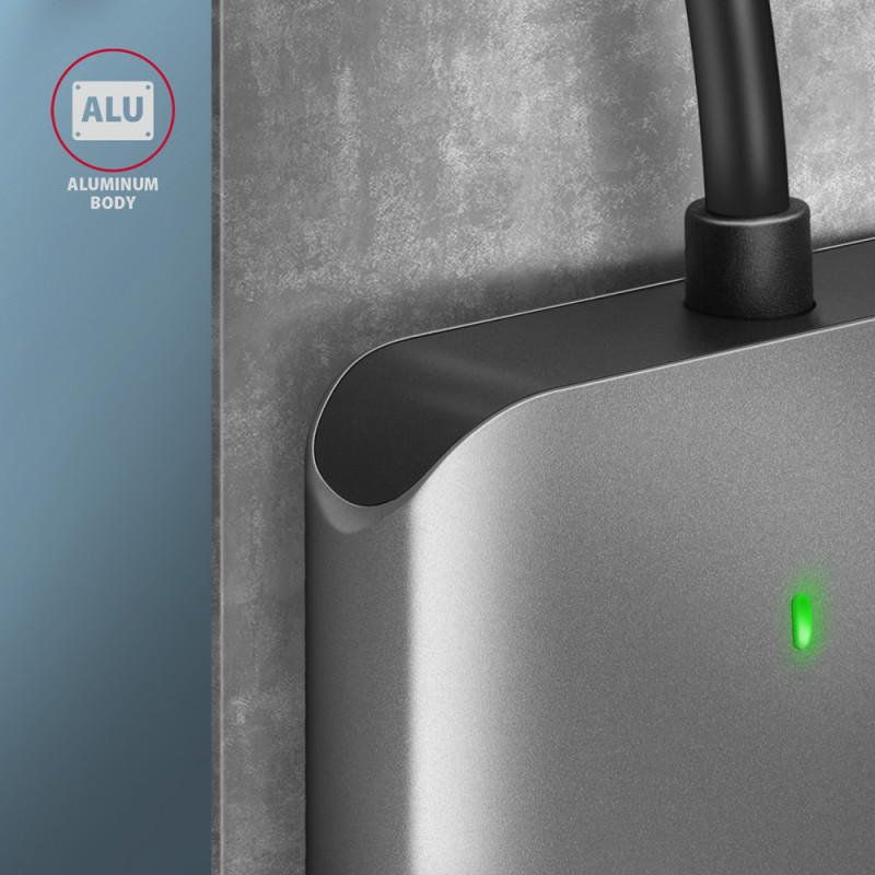 AXAGON alumīnija augstas ātrg. USB-A 3.2 Gen 1 atmiņas karšu lasītājs, 3 sloti | CRE-S3
