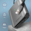 AXAGON alumīnija augstas ātrg. USB-A 3.2 Gen 1 atmiņas karšu lasītājs, 3 sloti | CRE-S3