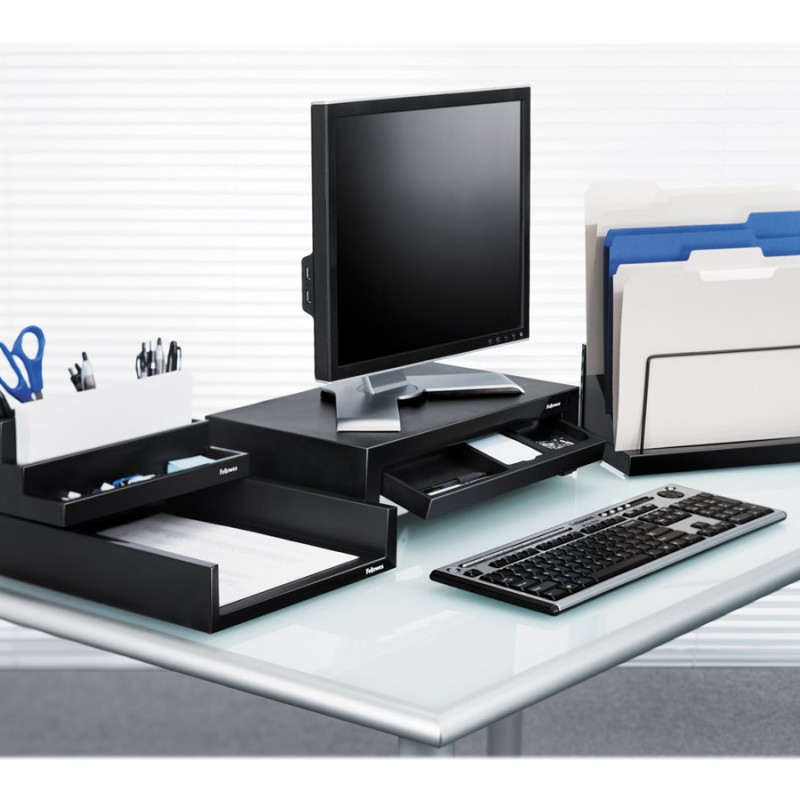 Fellowes | Designer Suites Monitor Riser | Height adjustment | Black