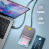 AXAGON USB-C viedkartes plakanā lasītāja | CRE-SM3TC