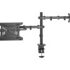 Digitus | Galda stiprinājums | DA-90436 | Slīpums, pagrieziens, augstuma regulēšana, rotēšana | Maksimālā slodze 9 kg | Melns