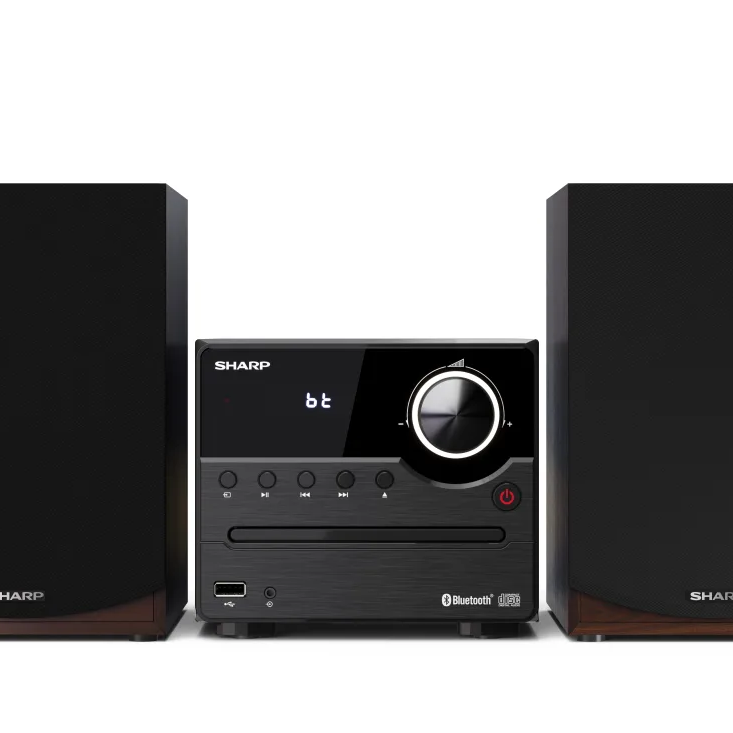 Sharp XL-B512(BR) Hi-Fi mikro sistēma, CD/FM/USB/Bluetooth v5.0, 45W, brūna | Sharp | Hi-Fi Micro System | XL-B512(BR) | Brown | USB port | AUX in | Bluetooth | CD player | FM radio | Wireless connection